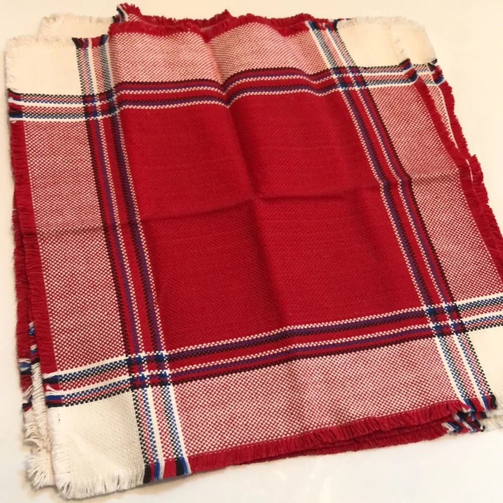 Norwegian woven napkins cloth vintage woven napkins Vintage Woven USA JULY 4th